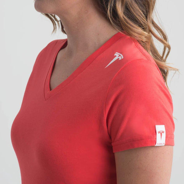 Women's Tesla Emblem V-Neck